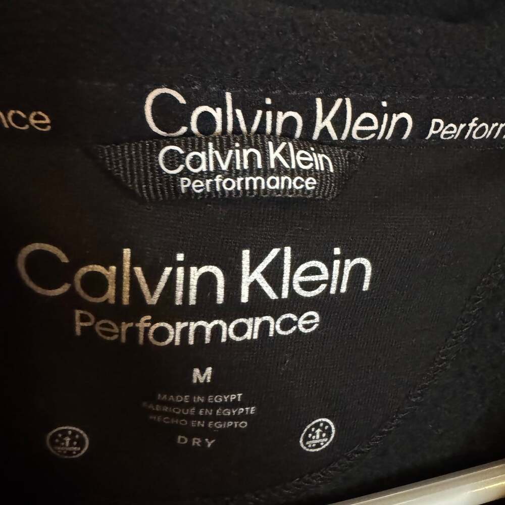 Calvin Klein Performance Black Fleece Full-Zip Jacket with Rose Gold Zipper - Picture 3 of 5